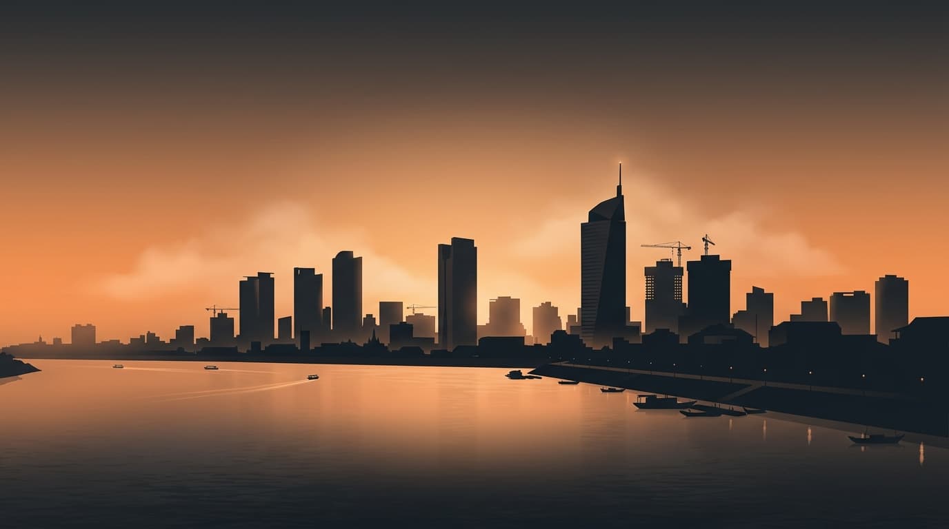 Phnom Penh Skyline Background